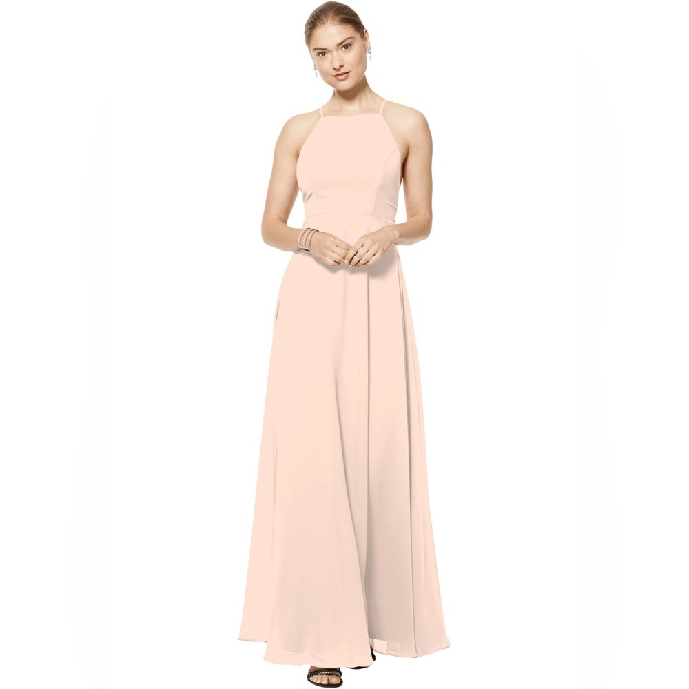 Light Pink Chiffon Bridesmaids Dress
